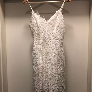 Astr lace midi dress